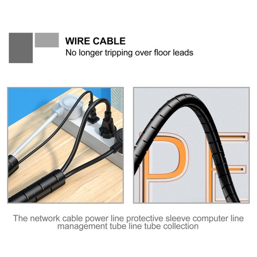 2 Pcs Cable Management Wire Organiser Protective Wrap Tubing Sleeve - 第 7/12 張圖片