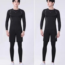Tight Men's Running Shirt Compression Gym Jersey Quick Dry Fitness Training Top