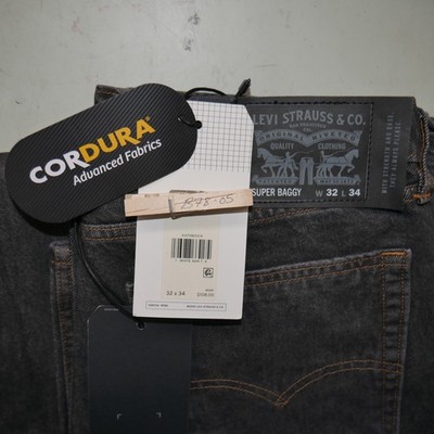 Levis Men's Super Baggy Fit Jeans Black Wash 90's Loose Fit NWT