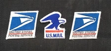 Lot Of 3 Postal Service Mail Logo Embroidered Iron/Sew-On Patches