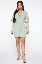 Fashion Nova Dress XS Color Sage