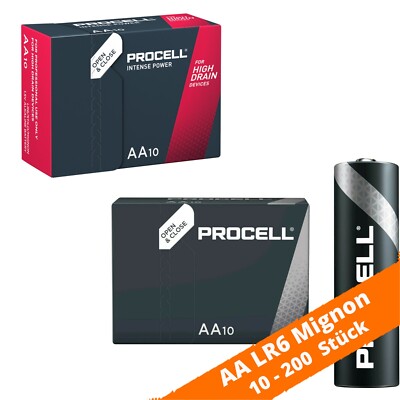 ProCell Constant oder Intense AA Mignon LR6 Menge 10 - 200 Stück 1,5V Batterien