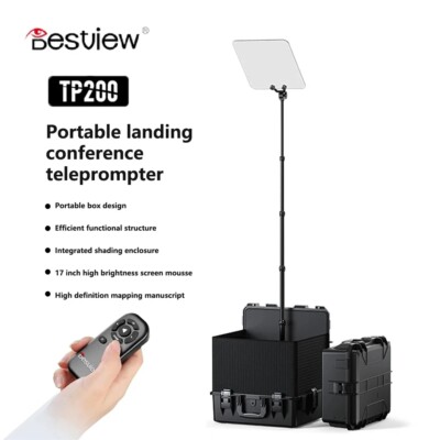 Desview TP200 17 inch Landing Conference Teleprompter for Camera iPad Smartphone