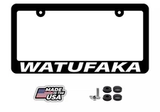Watufaka License Plate Frame Black HI Hawaii aloha mahalo