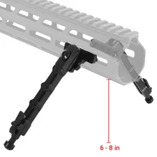 For M-lok 7.5"-9" Hunting Tactical Rifle Bipod Lightweight Adjustable Kit Metal