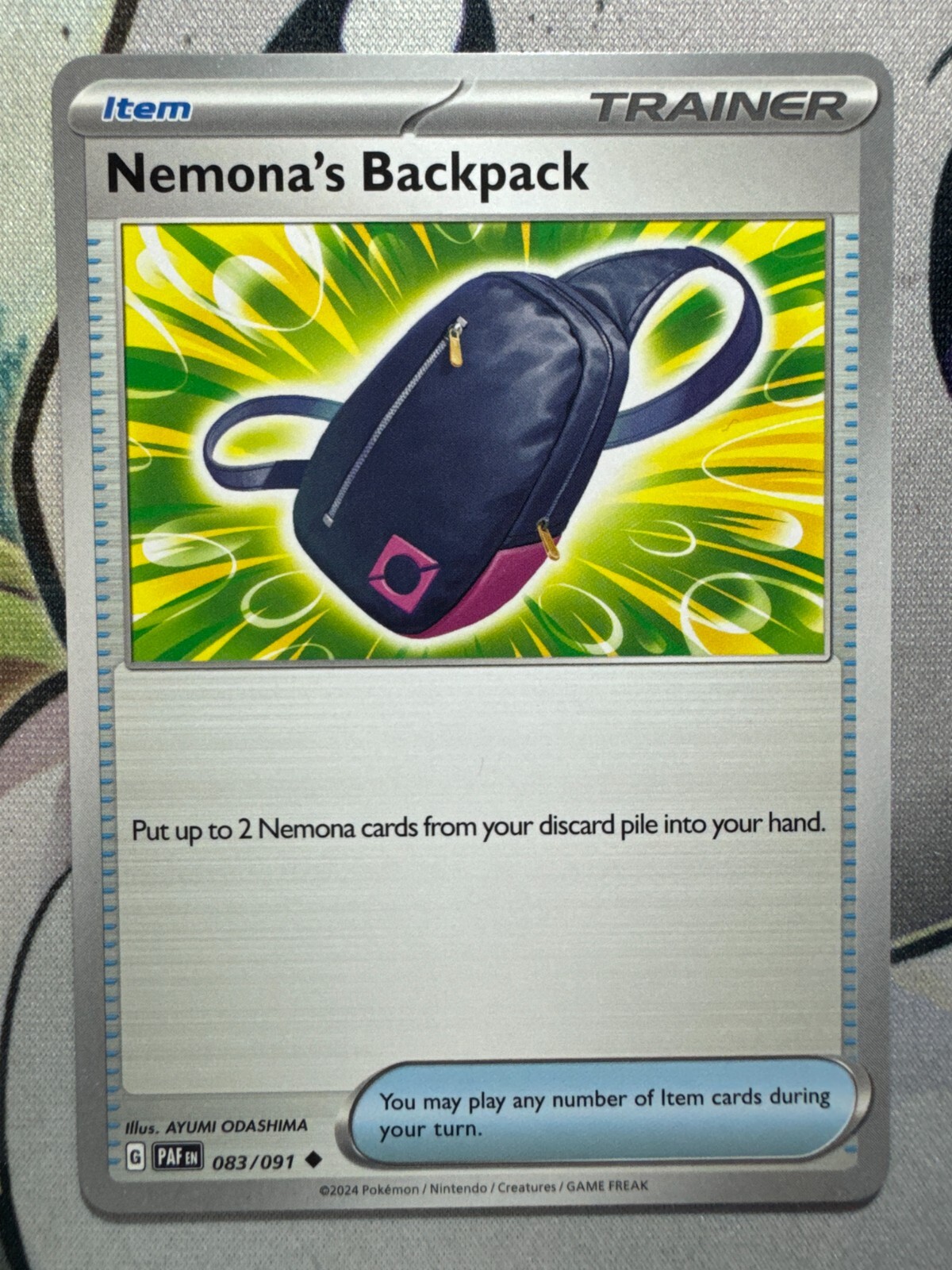 Nemona's Backpack Non Holo English Pokemon TCG BKAM456
