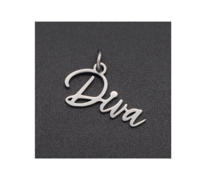 BEAUTIFUL DIVA SEXY CLASSY WOMAN LADY pendant  925 Sterling Silver 22'' Necklace