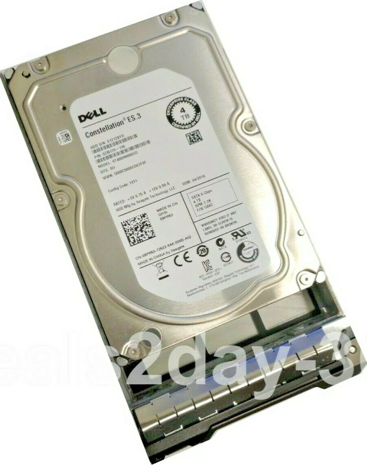 Dell 9PR63 09PR63 4TB 6G 7.2K 3.5" SATA Hard Drive W/ Tray - Image 2 of 4