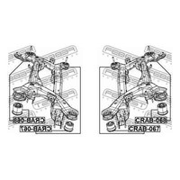 2X Febest Lagerung AchsköRper Hinten Innen FüR Chrysler Sebring Cabriolet JR JS