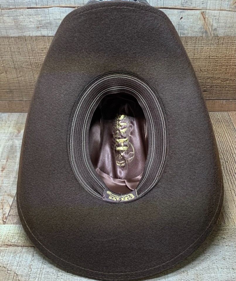 Mens Rodeo Faux Felt Wide Brim Western Cowboy Hat Tejana Vaquero - Foto 11