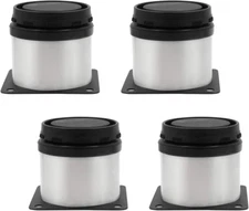 4Pcs 2 Inch / 50Mm Adjustable Furniture Legs, Silver Metal Legs Stainless Steel