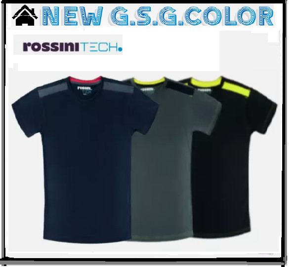 ROSSINI T-Shirt ULTRAFLEX da Lavoro Uomo maniche corte Traspirante Cotone HH112