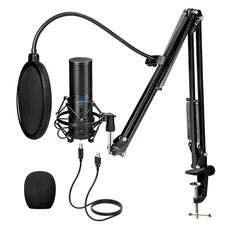 TONOR USB Gaming Microphone, PC Streaming Mic Kit for PS4/5/Discord/Twitch Gamer
