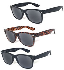 Retro Square Frame Sun Readers Reading Sunglasses Tinted Lens Spring Hinges RE73