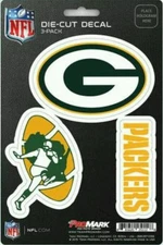 New NFL Green Bay Packers Team ProMark Die-Cut Decal Stickers 3-Pack
