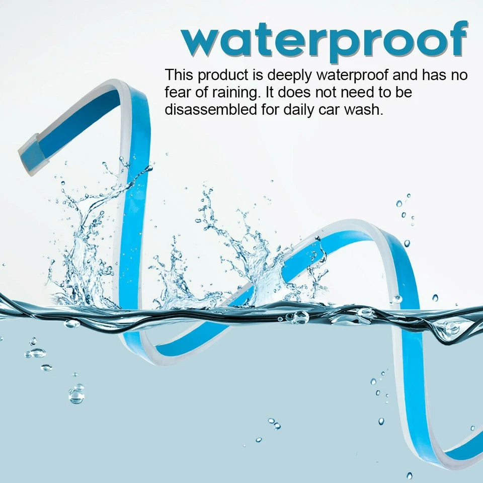 2X LED Scheinwerfer Auto KFZ DRL dünnes Streifen Licht Tagfahrlicht Blinker 60cm - Bild 4 von 4