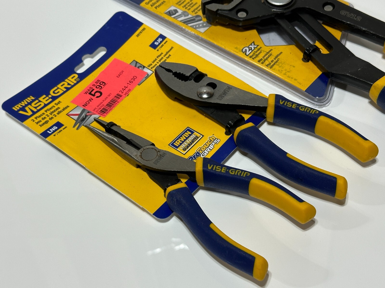 IRWIN Vise Grip NOS 3pc Pliers Lot Set GV12 GrooveLock, SJ6, LN6