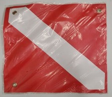 Diver Down Flag, Marine Sports 14x16 with Brass Grommets and Stiffener. NEW