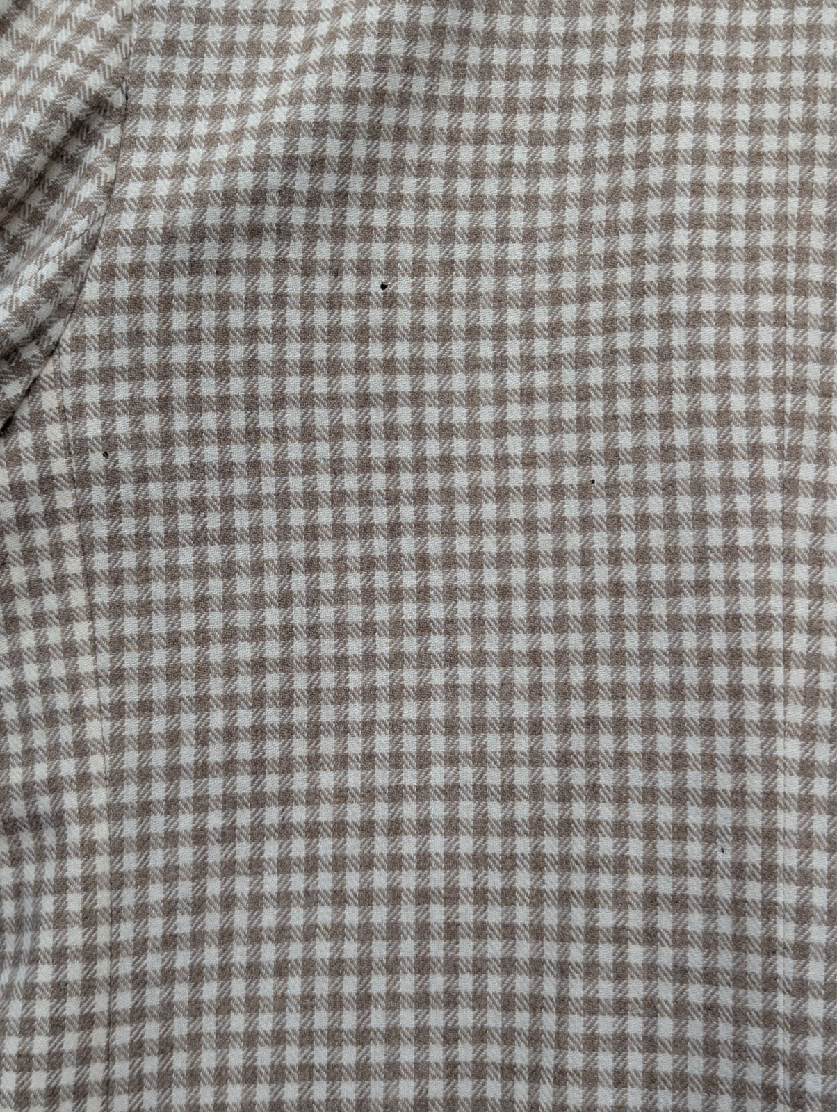 VTG Pendleton Blazer Womens 12 Tall 100% Wool Academia Preppy Check Tweed Beige