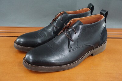 Vintage Foundry Co. Chukka Boot Shoe Men's 8.5 Black Leather Lace Up Casual