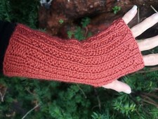 Sustainable Recycled Plastic Warm Handmade Fingerless Knit Gloves ArmWarmer Gift