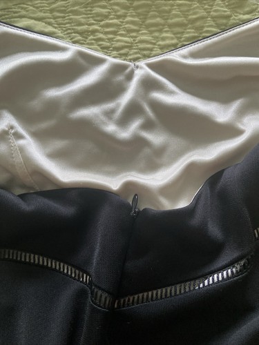 VTG Cocktail Dress Black Sz 8 David Meister Spaghetti Straps Maxi Lined NYE - Picture 11 of 14