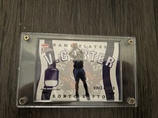 Vince Carter Raptors NBA Game Worn Jersey Nameplate/Team Logo Patch Fleer 2003