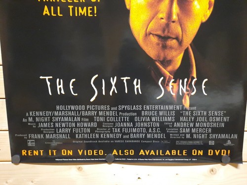 The Sixth Sense Original SS Filmplakat 27x40 Bruce Willis Neu - Selten - Bild 5 von 6