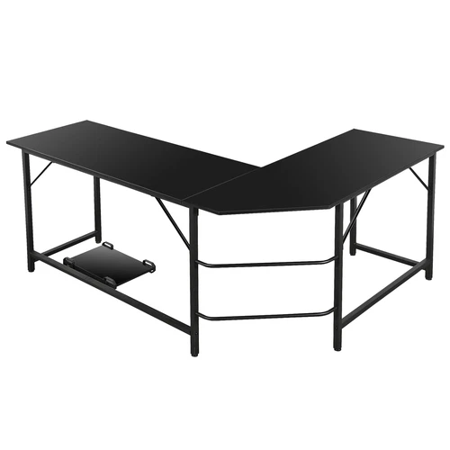  66" L-Shaped Desk Computer Gaming Desk Laptop Table Corner Workstation Office - Picture 12 of 19
