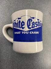 White Castle What You Crave Diner-Style Coffee Mug Retro 4 Inch Used Condition!!