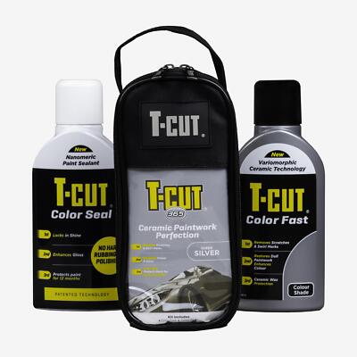 T-Cut Color Fast Silver Keramikwachs Politur Kratzerentferner 500ml + Lackversiegelung
