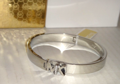 Michael Kors MK Ladies Bangle Bracelet MKJ6837040 Silver  display picture 3