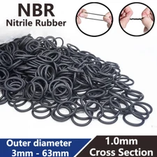 1.0mm Cross Section Nitrile Rubber O-Rings Seals 3mm - 63mm OD O Ring Sealing