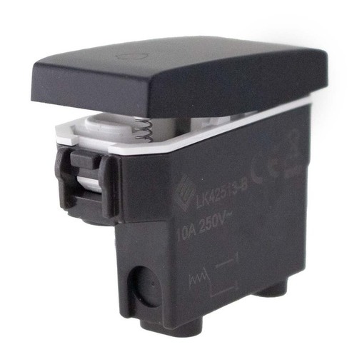 Pulsante Con Simbolo Campanello 1P 10A Colore Nero Compatibile Con Bticino Livin - Foto 2 di 3