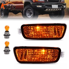 Kuafu Pair Front Bumper Turn Signal Lights For Toyota Tacoma 2001-2004 Clear
