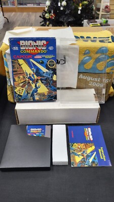CIB BIONIC COMMANDO NINTENDO NES VIDEO GAME COMPLETE IN BOX W/ PROTECTOR CASE