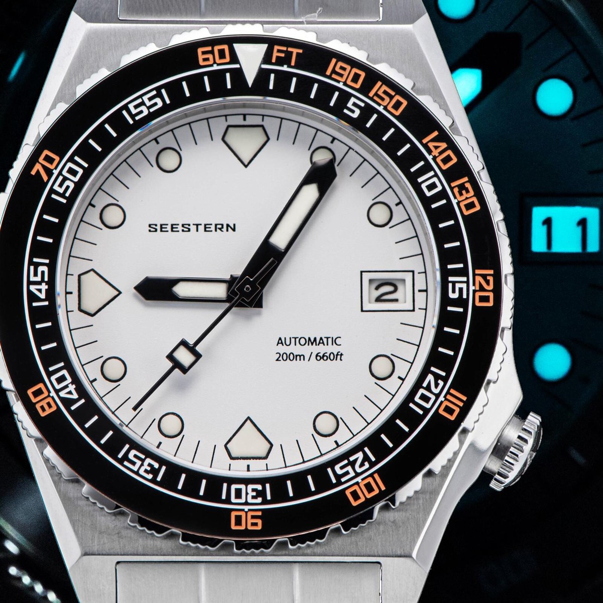 Seestern V3 S407-600T.W Genuine Ceramic Bezel 200m DIVER'S Sport