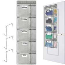 Over the Door Organizer Weekly Clothes Organizer Hanging Storage Rack for Closet