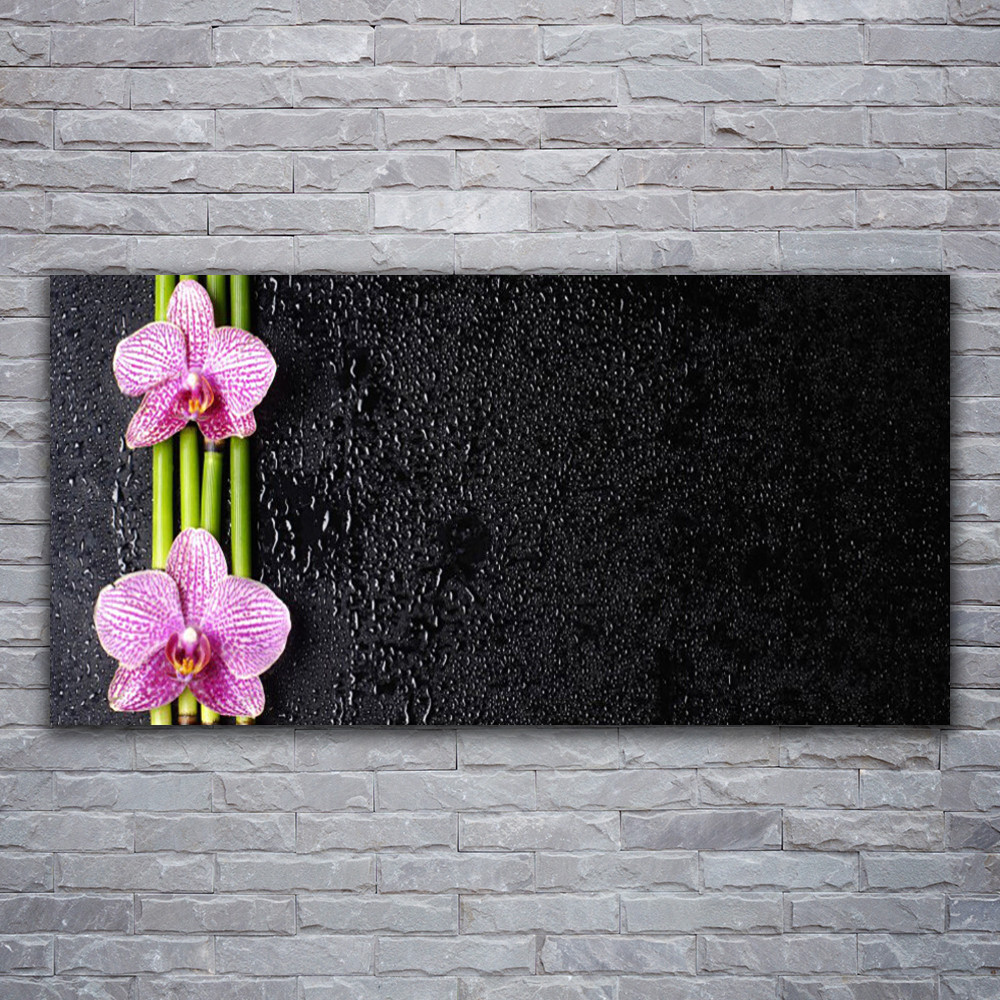 Impression sur verre acrylique 120x60 cm bambou pour ambiance zen salon