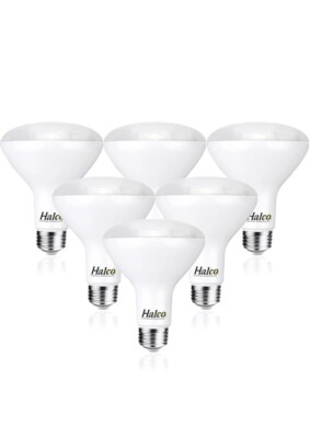 Halco ProLED BR30 Flood Led Light Bulbs, Dimmable, 8W 650 Lumens, 2700K, Soft...