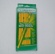 12 Pack Dixon Ticonderoga #2 Pencils Wood HB Pencil Yellow New