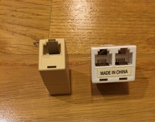 RJ-11 Coupler to Female Connector and Splitter Phone Line Cable Adapter