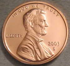 SELLING AS SHOWN - 2003 S PROOF LINCOLN CENT *** FROM PROOF SET *** 588