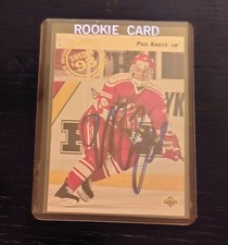 Paul Kariya 1992-93 Upper Deck World Junior Signed Rookie Card #586. rookie card picture