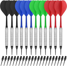 Cyeelife Plastic Tip Darts,12Pcs Soft Darts Set with 100 Plastic Tips for Electr