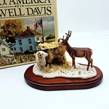 Lowell Davis Wintering Deer Figurine RFD America Schmid 6" in Box 
