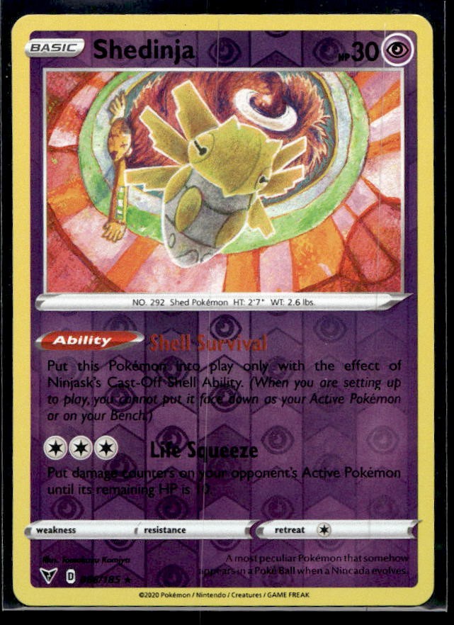 Shedinja Pokemon SWSH04: Vivid Voltage 066/185 Reverse Holo LP