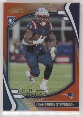 2021 Absolute Rookies Spectrum Orange 30/75 Rhamondre Stevenson Rookie RC 5w7