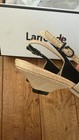 NIB Larroude Beige Black pointy toe Sling Back Shoes Small Heel 39 — photo 4