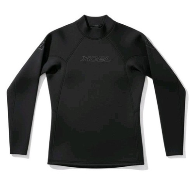 #ad XCEL 2.1 MM Axis Wetsuit Jacket Top Men’s Long Sleeve Black Neoprene Pullover L $80.00